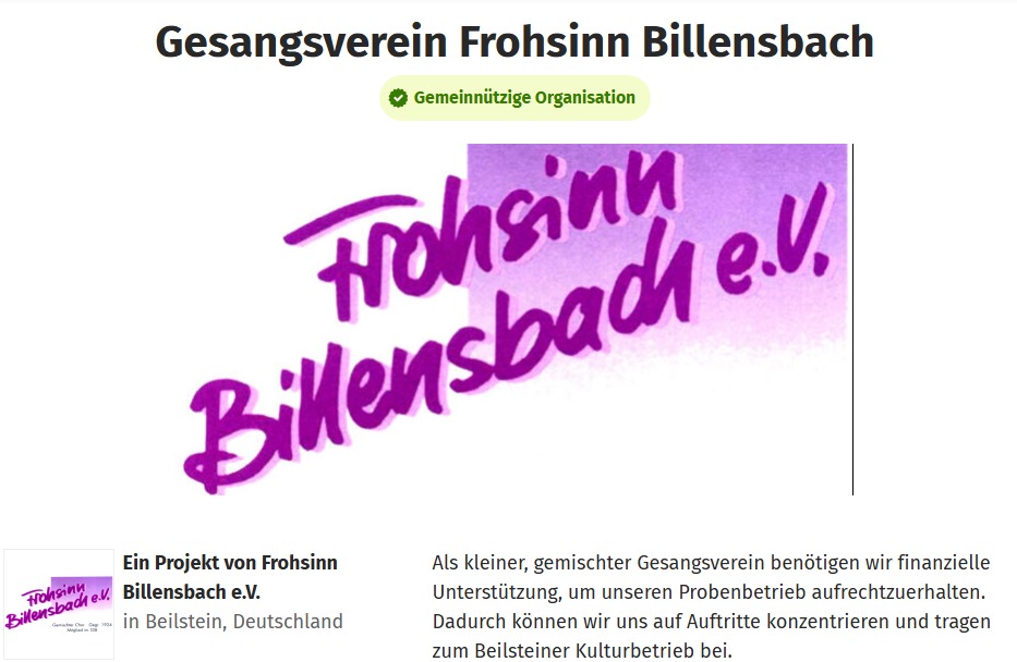 spendenaufruf klein